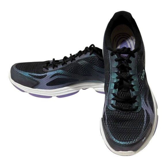 Ryka Devotion Plus 2 Womens Size 9M Blk/Purple Walking Athletic Shoe Lightweight - Picture 1 of 12